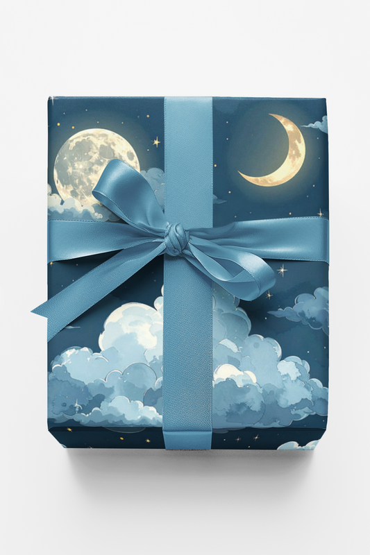Cloudlit Moon Glow Wrapping Paper