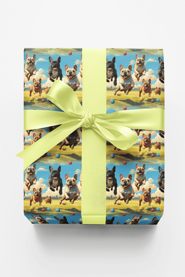 Frenchie Trot - London Penny Gift Wrap