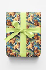Golden Ball Pursuit - London Penny Gift Wrap
