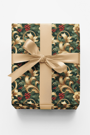 Baroque Evergreen - London Penny Gift Wrap