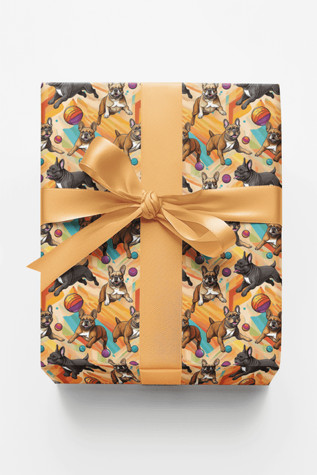 Frenchie Playful Dash - London Penny Gift Wrap