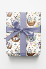 Easter Samoyeds Wrapping Paper - London Penny Gift Wrap