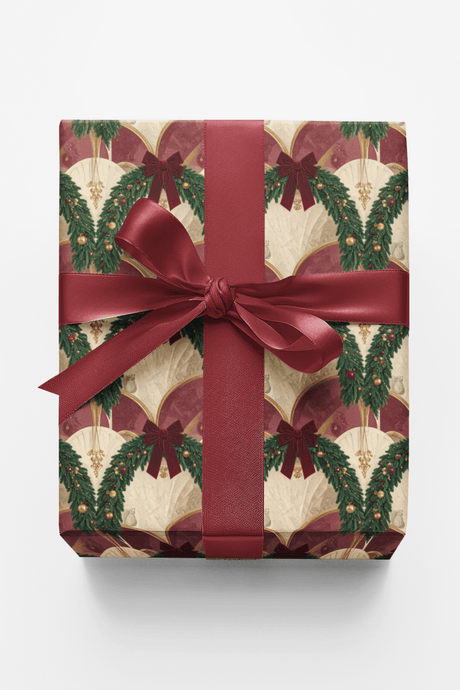 LIMITED TIME | Emerald Palace Garland Wrapping Paper - London Penny Gift Wrap