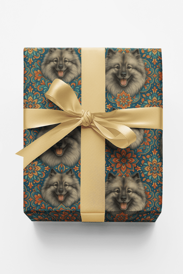 Keeshond Kaleidoscope - London Penny Gift Wrap