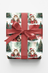 Christmas Maine Coon Celebration Wrapping Paper - London Penny Gift Wrap