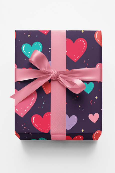 Heart Burst Celebration Wrapping Paper - London Penny Gift Wrap