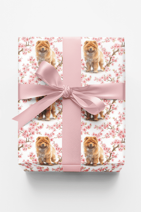 Chow Chow Cherry Blossom - London Penny Gift Wrap