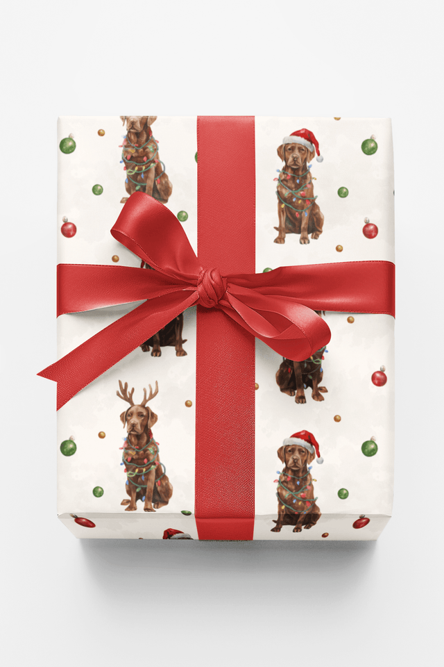 Yuletide Labrador Cheer - London Penny Gift Wrap