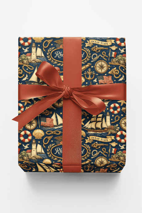 Rhode Island Nautical Charm - London Penny Gift Wrap