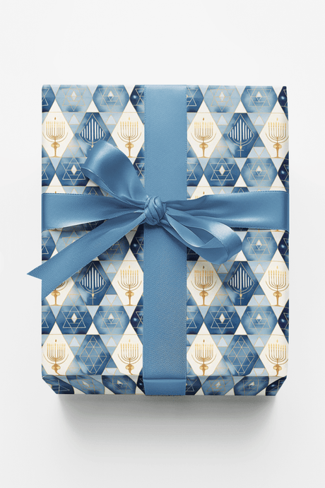 Golden Glow of Hanukkah - London Penny Gift Wrap
