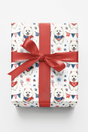 Patriotic Samoyeds Wrapping Paper - London Penny Gift Wrap