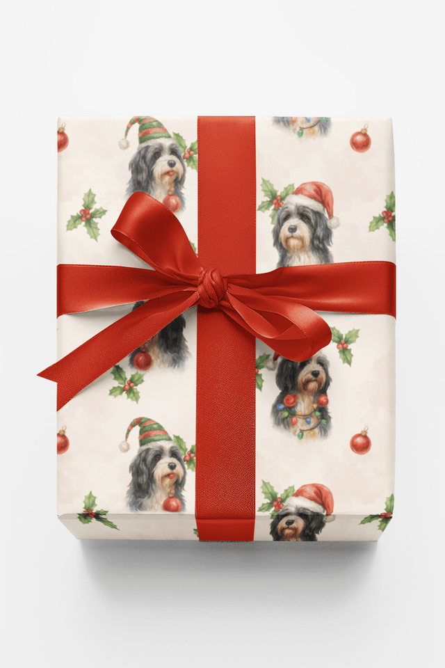 Holly Jolly Beard - London Penny Gift Wrap
