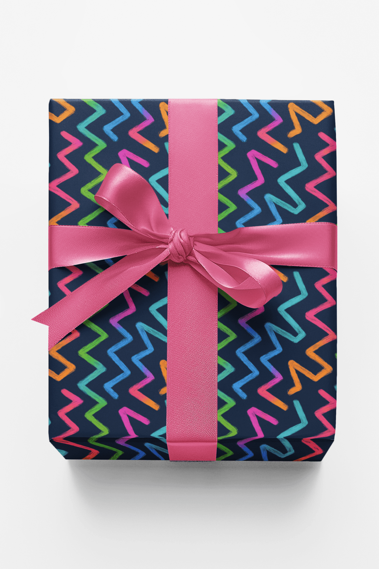 Neon Zigzag Path - London Penny Gift Wrap
