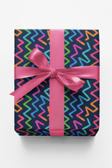 Neon Zigzag Path - London Penny Gift Wrap