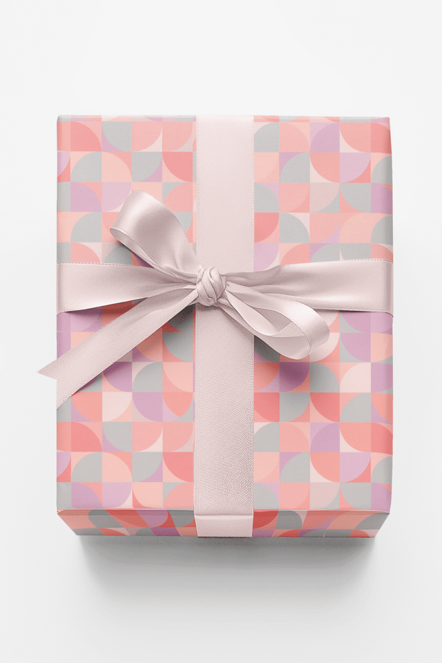 Soft Pastel Cubism - London Penny Gift Wrap