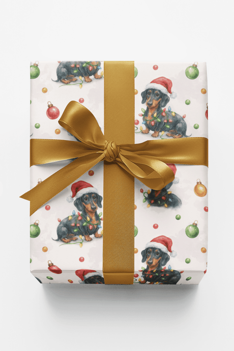 Dachshund Noel Sparkle - London Penny Gift Wrap