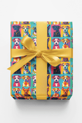 Puppy Pop Art - London Penny Gift Wrap