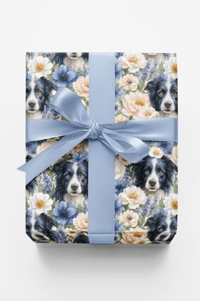 Border Collie Bloom - London Penny Gift Wrap
