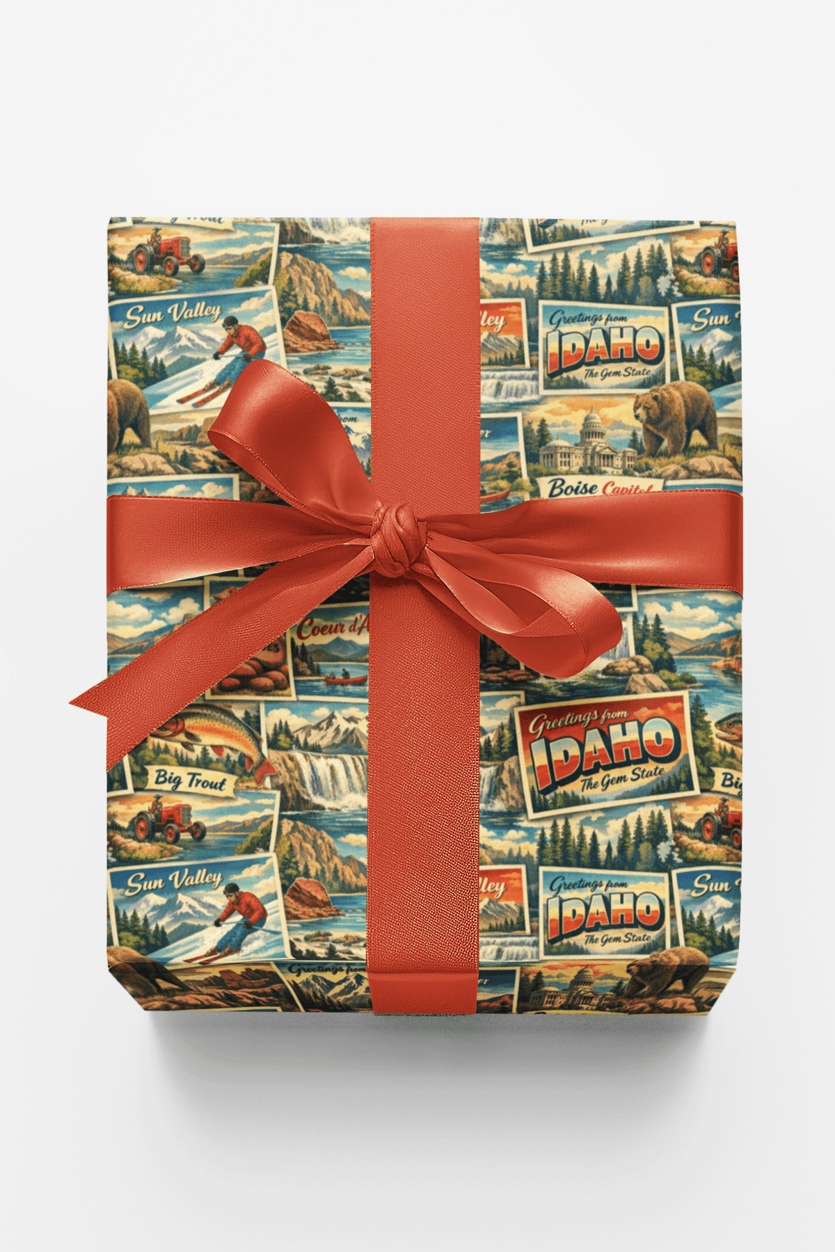 Idaho Postcard Memories - London Penny Gift Wrap