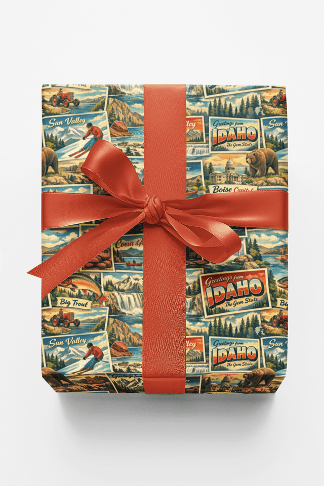 Idaho Postcard Memories - London Penny Gift Wrap