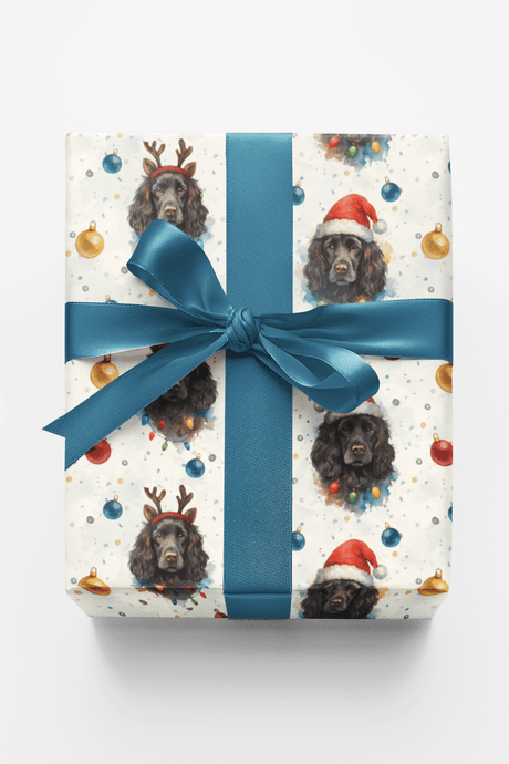 Santa’s Little Spaniel - London Penny Gift Wrap