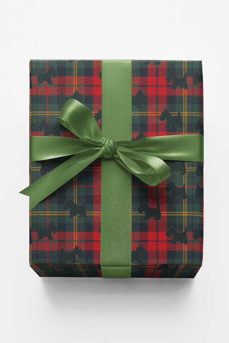 Scottie Tartan Twist - London Penny Gift Wrap