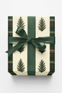 Pine & Plaid Stripe - London Penny Gift Wrap