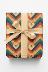 Corgi Chevron Chic - London Penny Gift Wrap