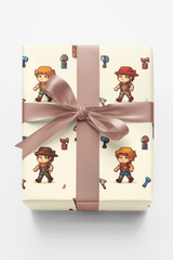 Retro 8-Bit Adventure Wrapping Paper - London Penny Gift Wrap