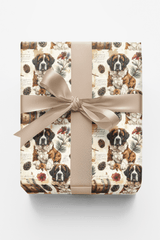 Vintage Alpine Archives (St. Bernard) Wrapping Paper - London Penny Gift Wrap