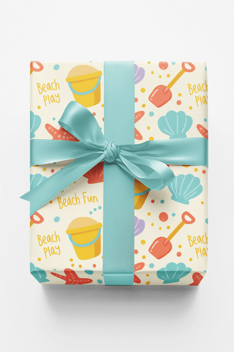Beach Play Seaside - London Penny Gift Wrap