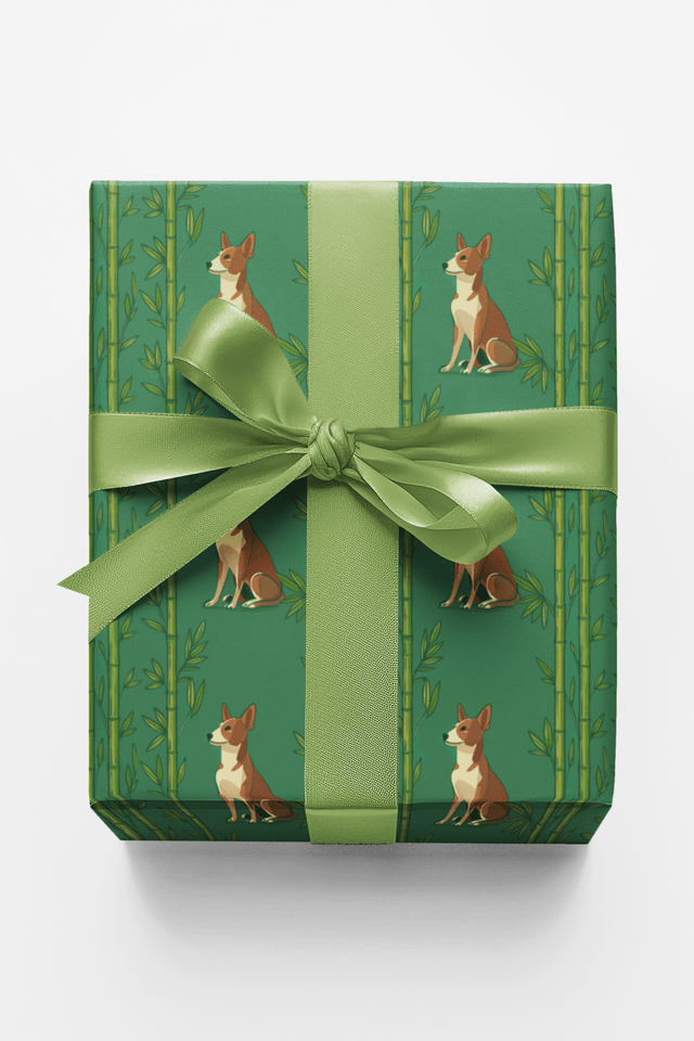 Basenji Bamboo - London Penny Gift Wrap