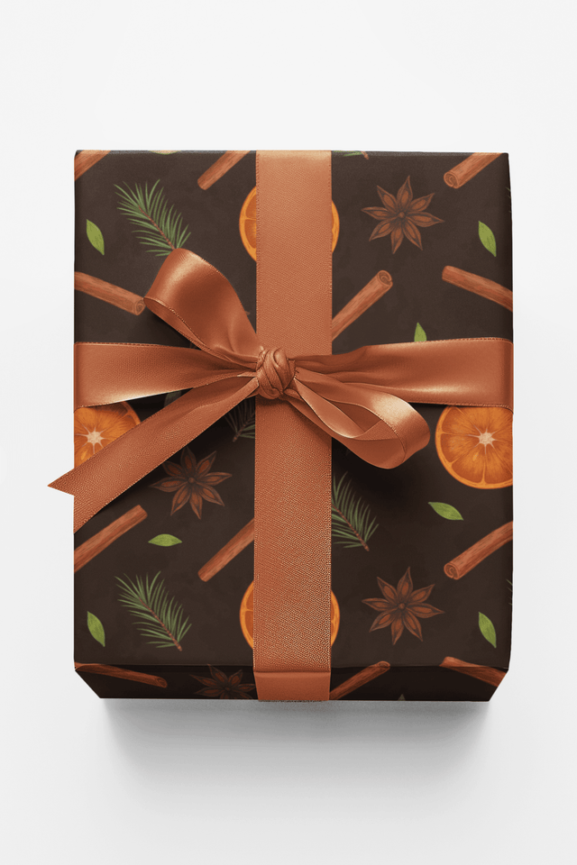 Cinnamon Spice Pattern - London Penny Gift Wrap