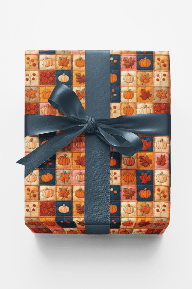 Pumpkin Patch Patchwork - London Penny Gift Wrap