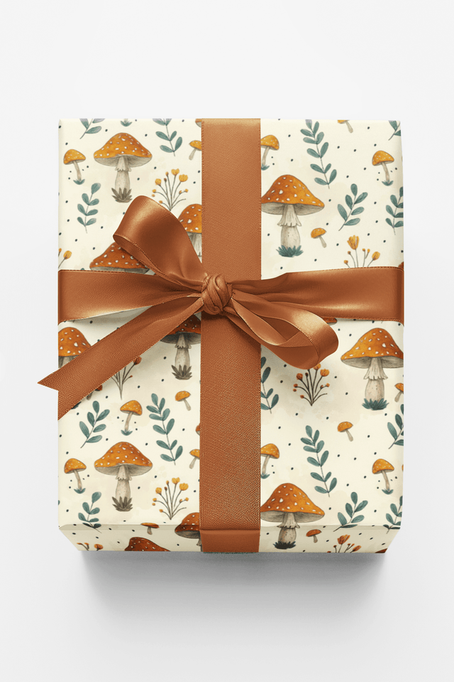Forest Floor Mushrooms - London Penny Gift Wrap