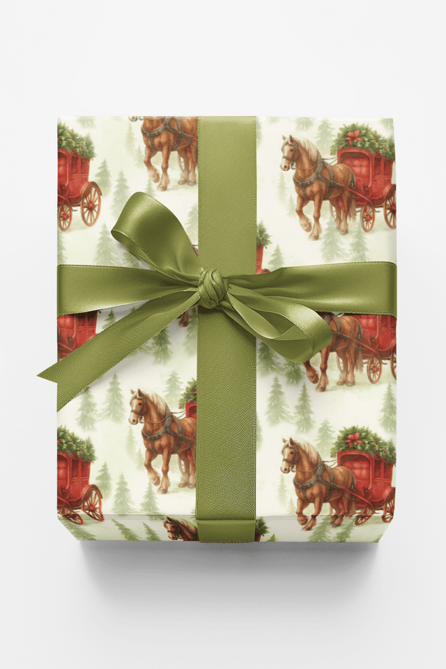 Holiday Carriage - London Penny Gift Wrap