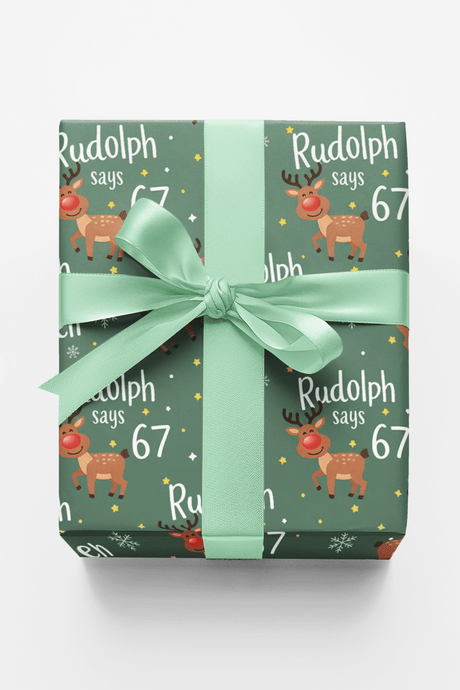 Rudolph Says 67 - London Penny Gift Wrap