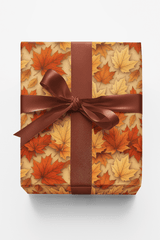 Falling Amber Leaves - London Penny Gift Wrap