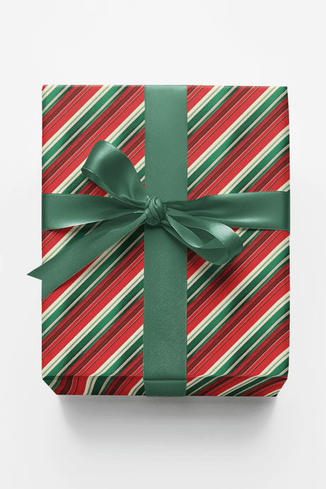 Candy Cane Tartan - London Penny Gift Wrap