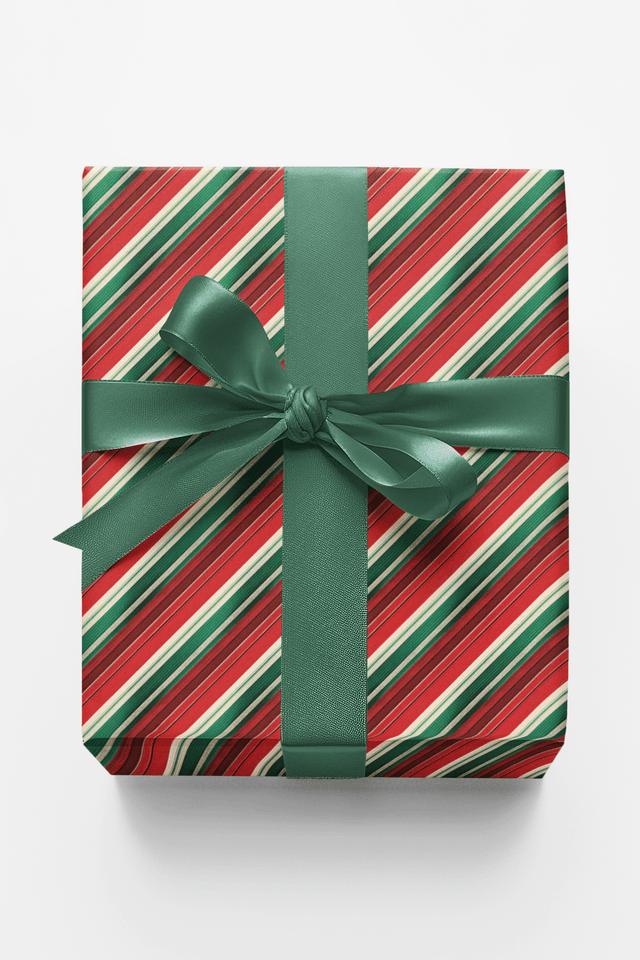 Candy Cane Tartan - London Penny Gift Wrap