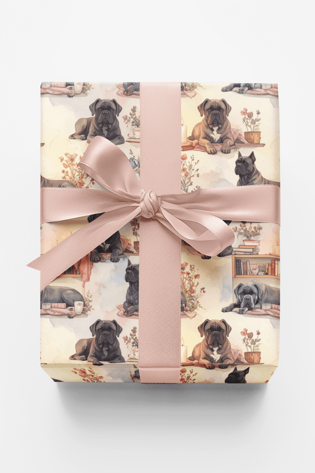 Cozy Reading Nook (Cane Corso) Wrapping Paper - London Penny Gift Wrap