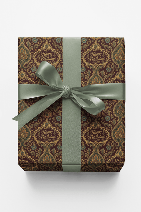 Royal Paisley Celebration Wrapping Paper - London Penny Gift Wrap
