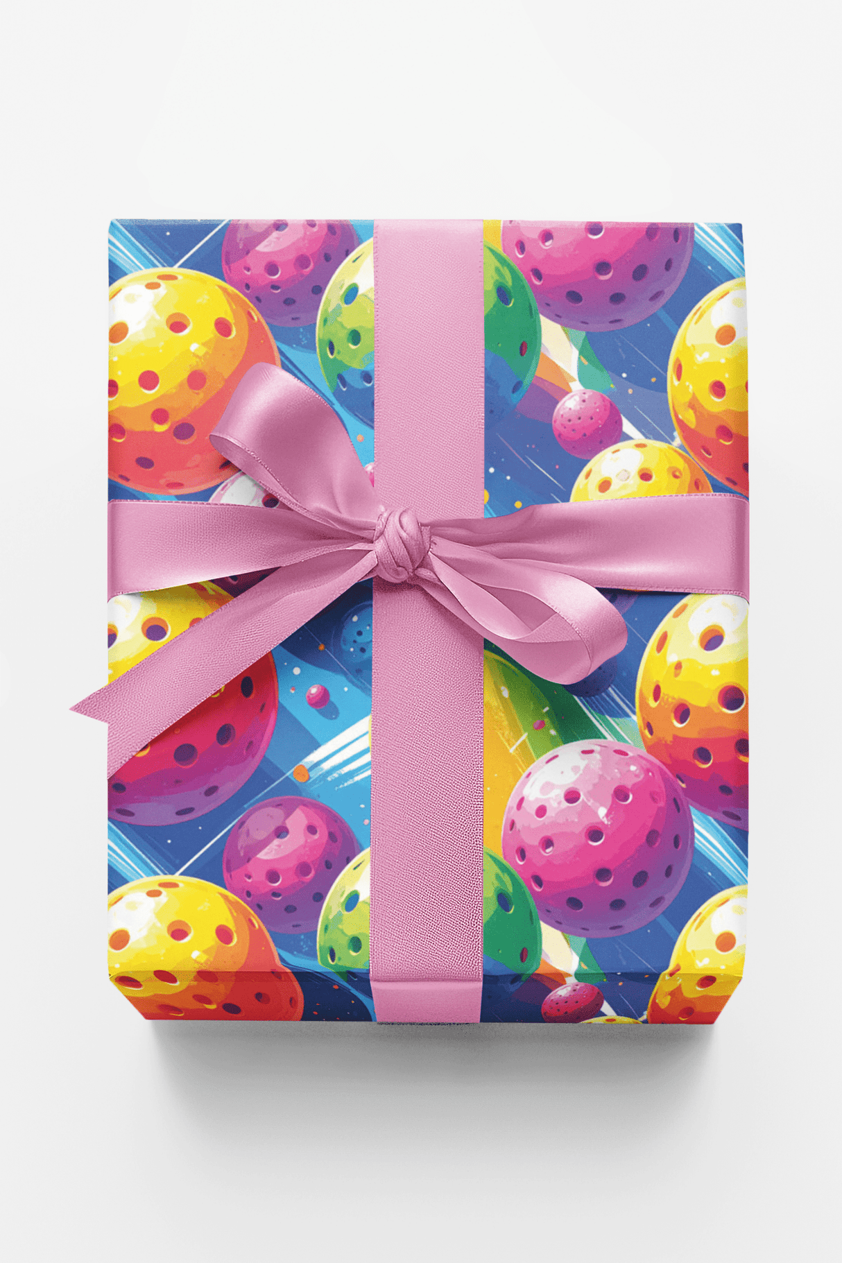 Pop Color Pickleball Wrapping Paper - London Penny Gift Wrap
