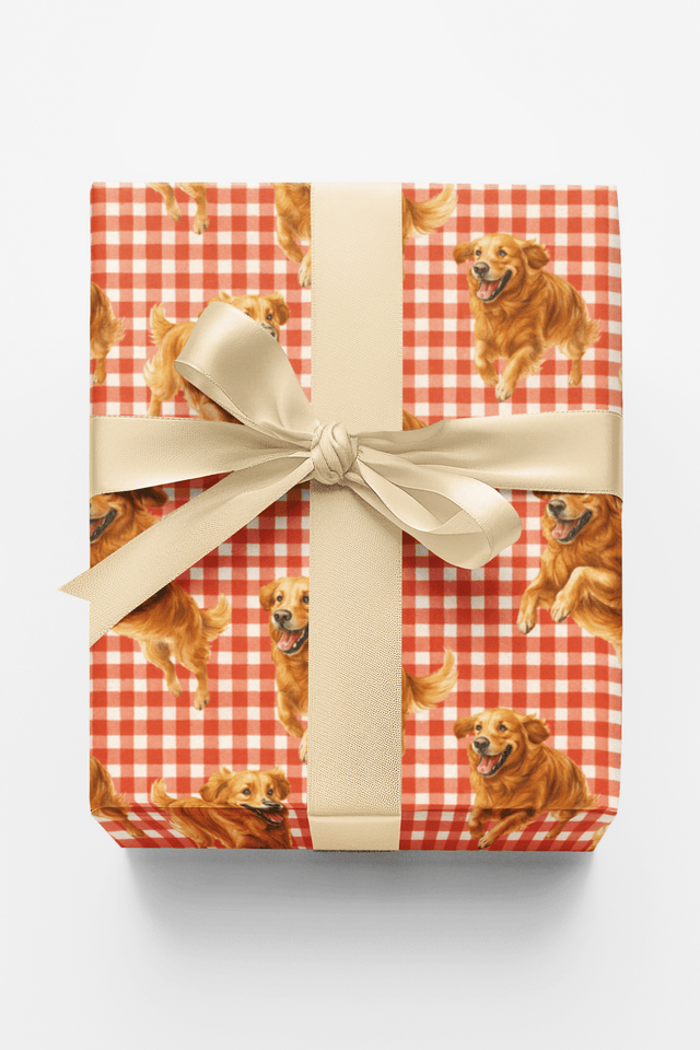 Gingham Golden - London Penny Gift Wrap