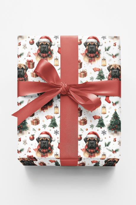 Christmas Guardians (English Mastiff) Wrapping Paper - London Penny Gift Wrap