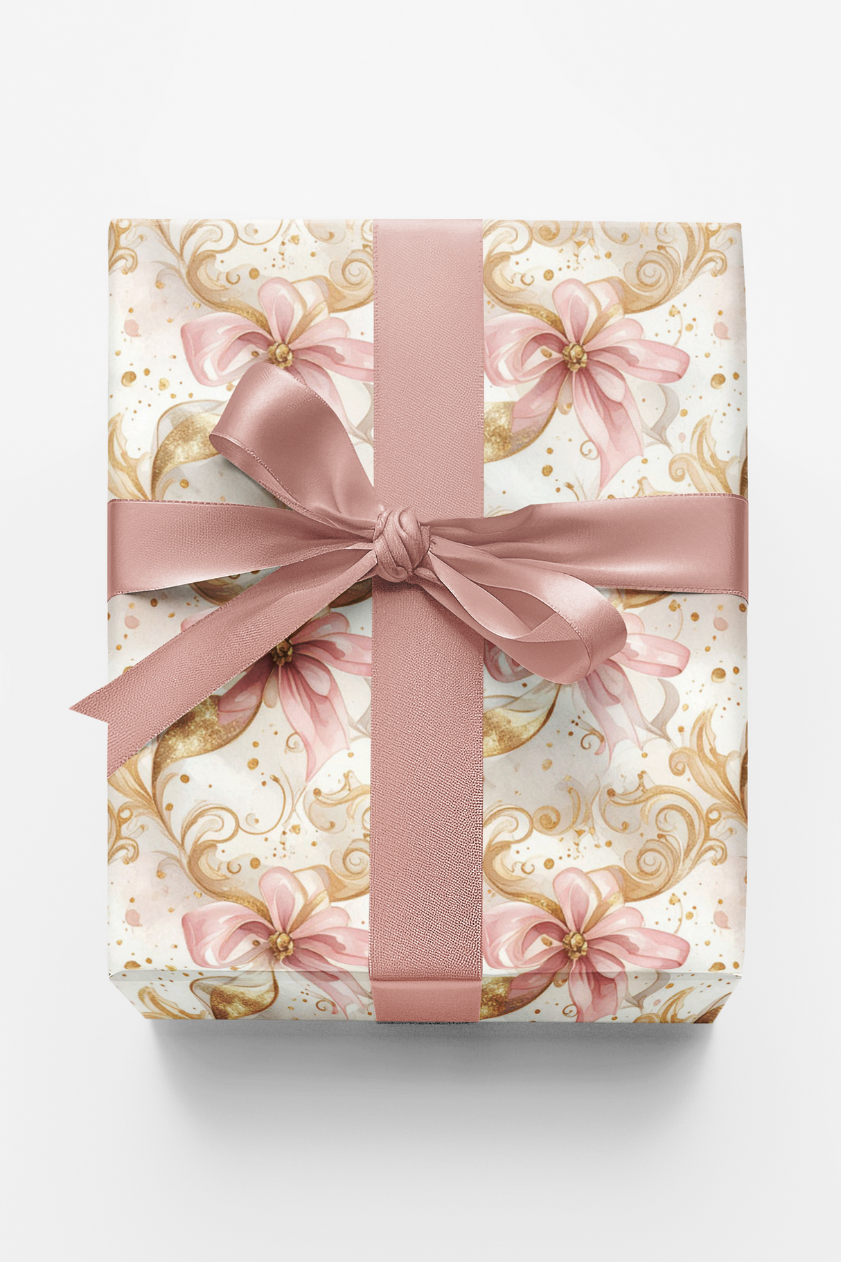 Golden Celebration Filigree Wrapping Paper