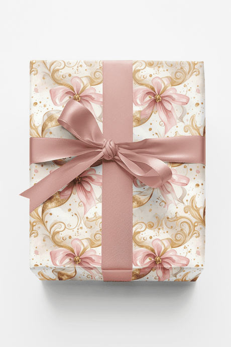 Golden Celebration Filigree Wrapping Paper - London Penny Gift Wrap