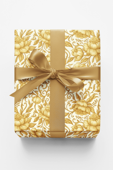 Golden Oro Bloom - London Penny Gift Wrap