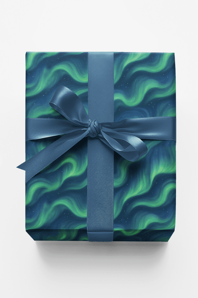 Northern Lights Waves - London Penny Gift Wrap