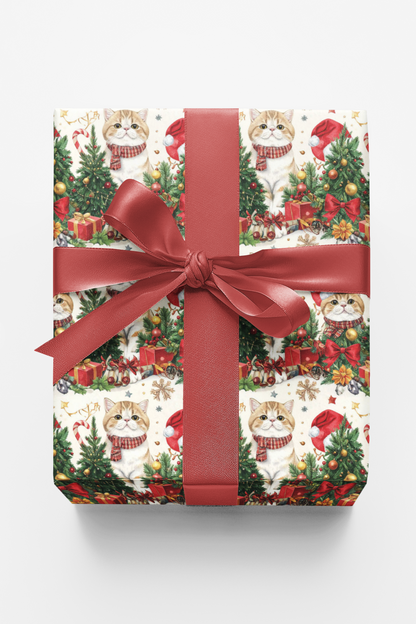 Holiday Exotic Shorthairs Wrapping Paper